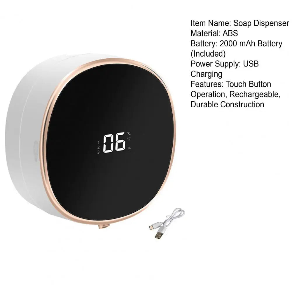 Electric Soap Dispenser with Touch Button Touchless Electric Soap Dispenser Wall Mount for Home Office Hotel for Bathroom