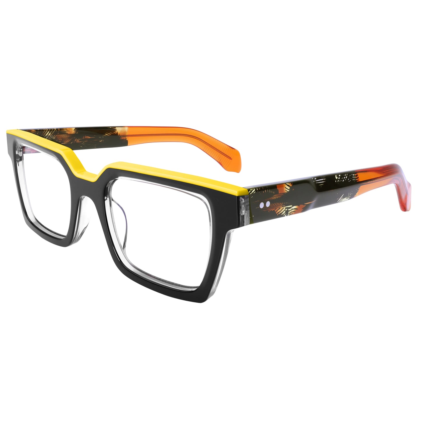 Oversized Glasses for Women Men Thick Acetate Frame Wide Top Clear Lenses Prescription Ready Trendy Style
