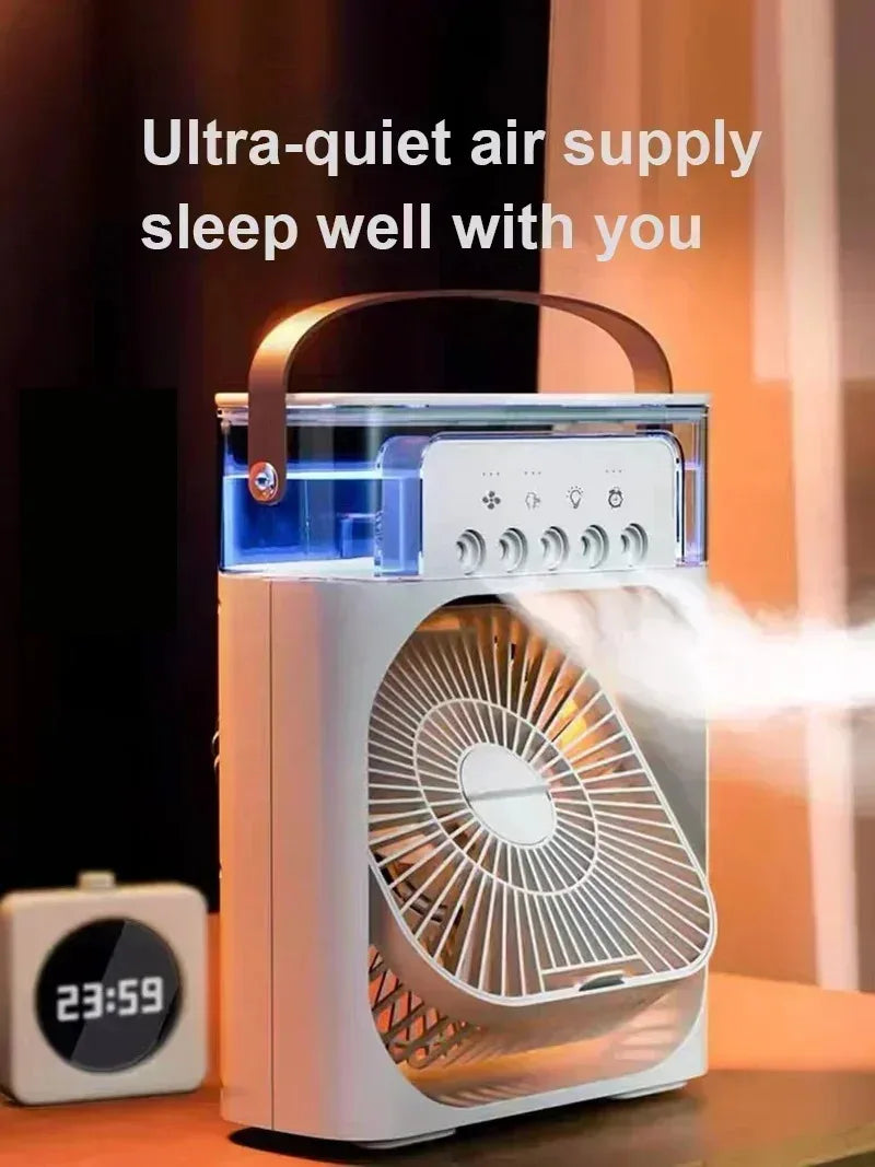 Five-hole Cooling Spray Fan Air Conditioners USB Electric Fan Desktop Air Cooler Humidifie For Student Dormitory Home and Office