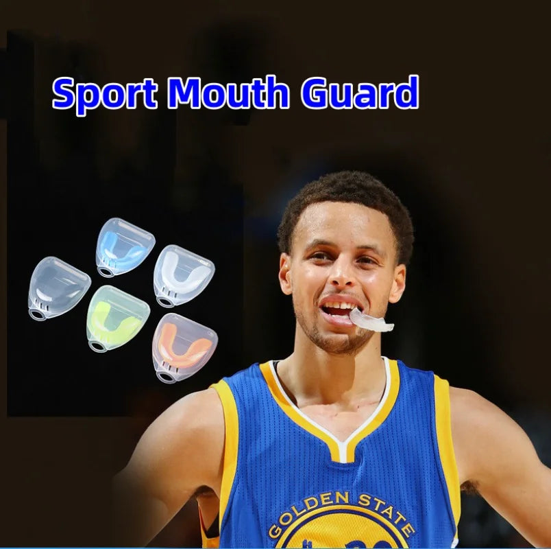 Professional Silica Gel Mouth Guard for Sports, Teeth Protector for Kids and Adults Ideal for Basketball Rugby Boxing and Karate