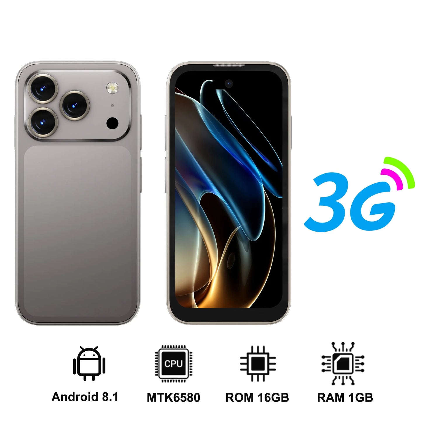SERVO 17PRO MAX Small Smartphone 3.75" Screen 3G WCDMA Android OS Play Store Face Unlock WiFi Mini Smart Phones Dual SIM Standby