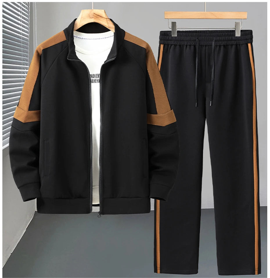 10XL Plus Size Tracksuit Men Spring Autumn Sets Jacket Sweatshirt Pants Fashion Casual Male Suits Jacket Big Size 10XL