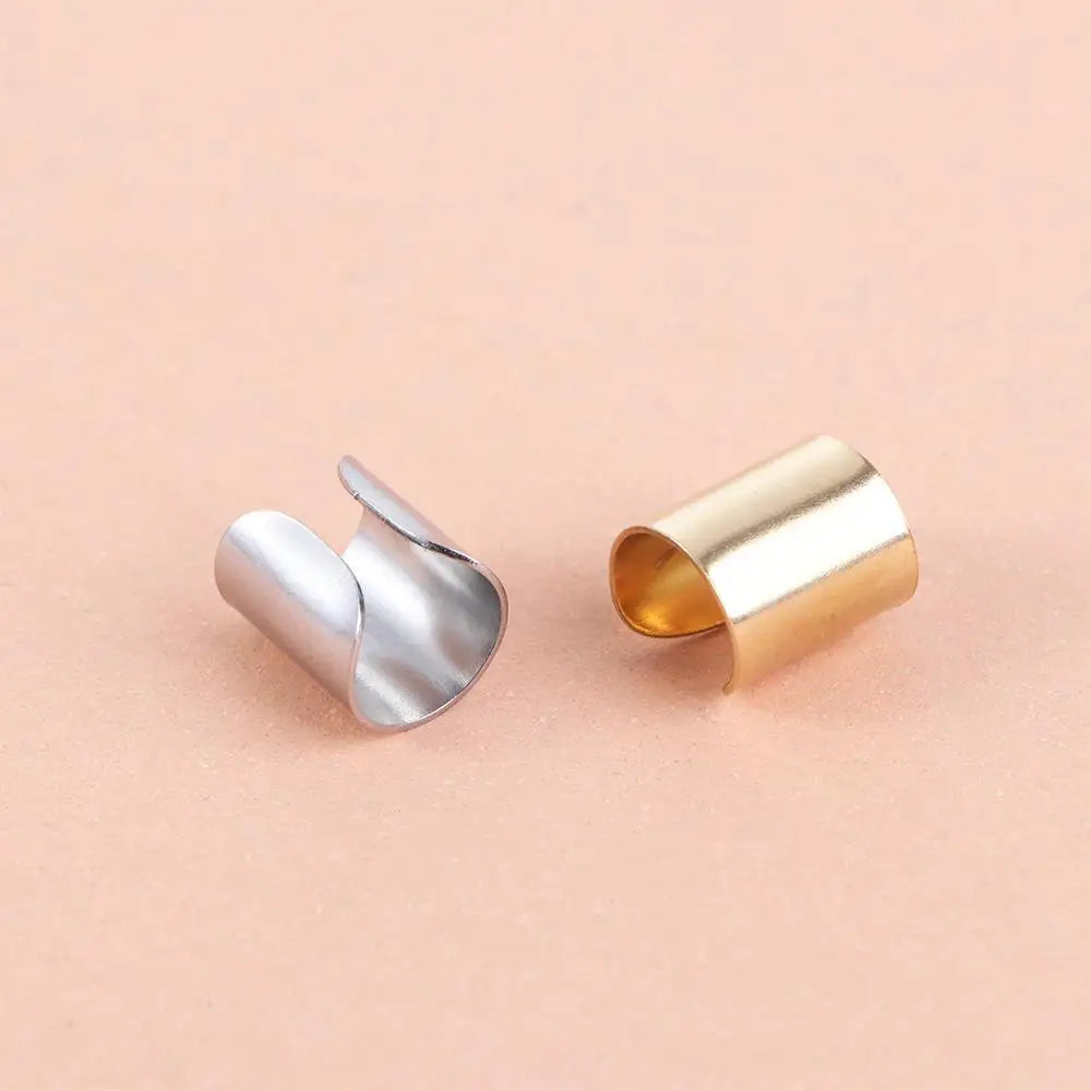 Fashion Men Women Stainless Steel Round Hoop Ear Stud Cuff Clip Earring Punk US
