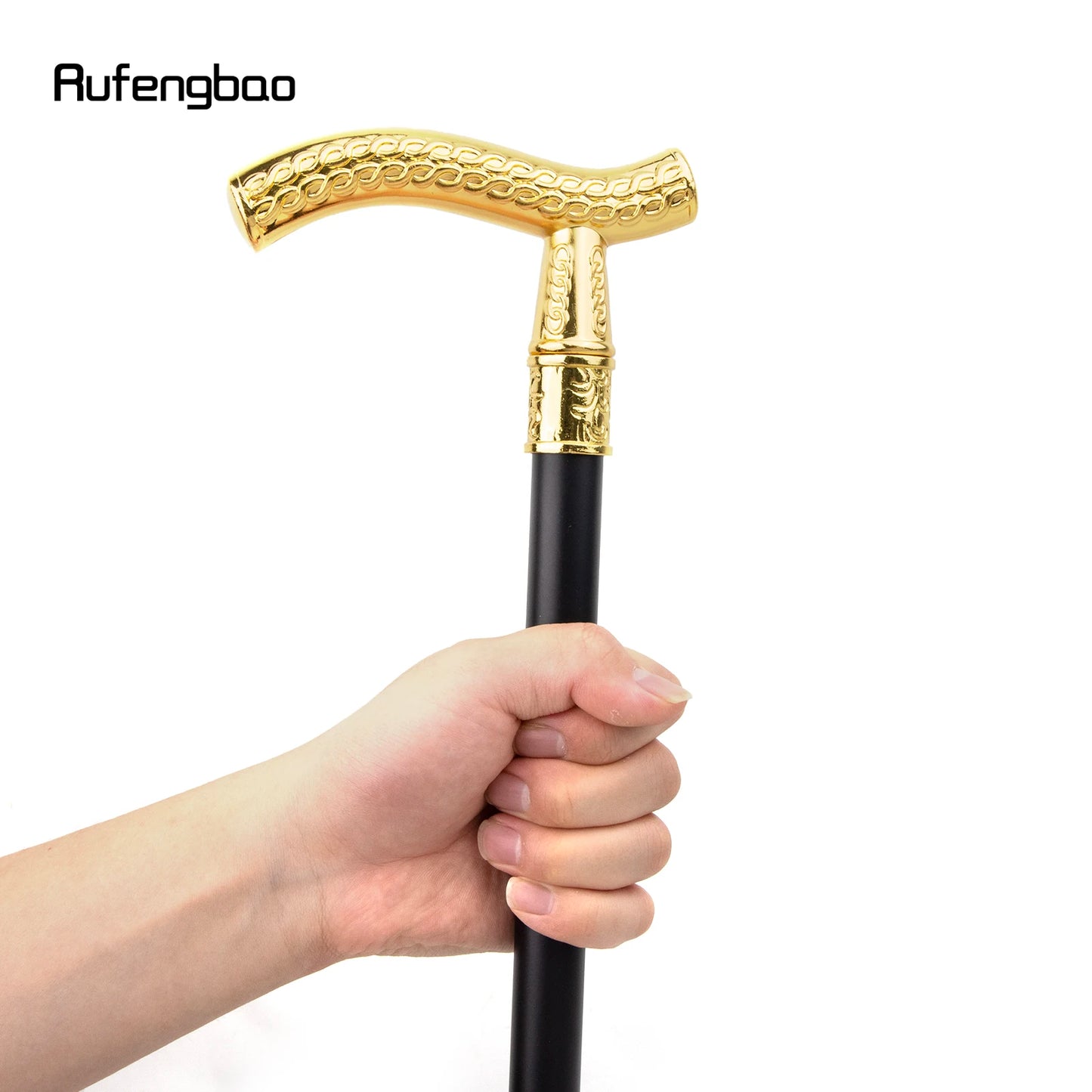 Golden Flower Wheatear Pattern Luxury Fashion Walking Stick for Party Decorative Cane Elegant Crosier Knob Walking Stick 93cm