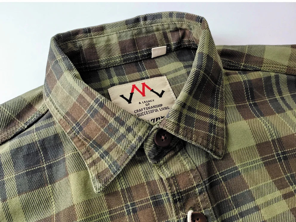 Spring and autumn new cotton washed male casual plaid shirt male thick long-sleeved shirt coat