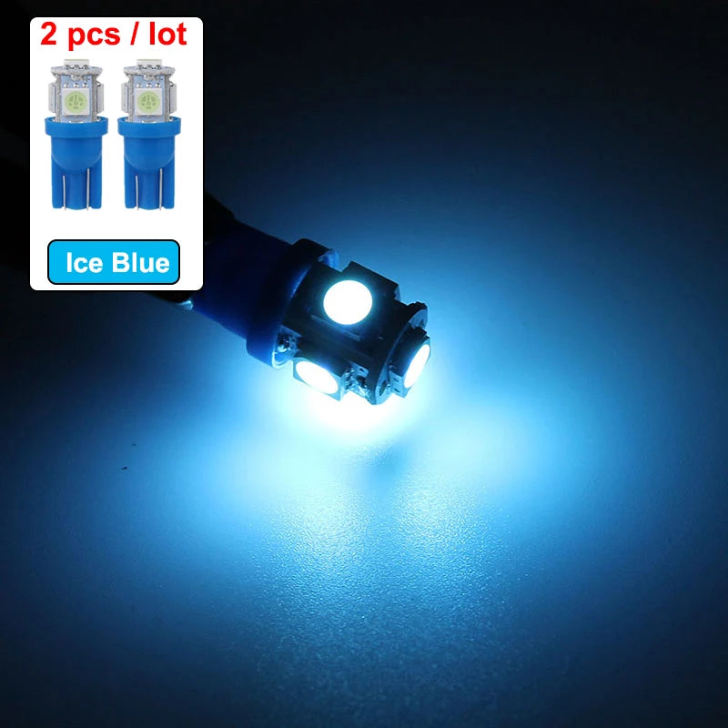 2x T10 W5W Car LED Interior Dome Reading Bulb Turn Signal Light Wedge Side Clearance Brake License Plate Luggage Trunk Lamp 12V
