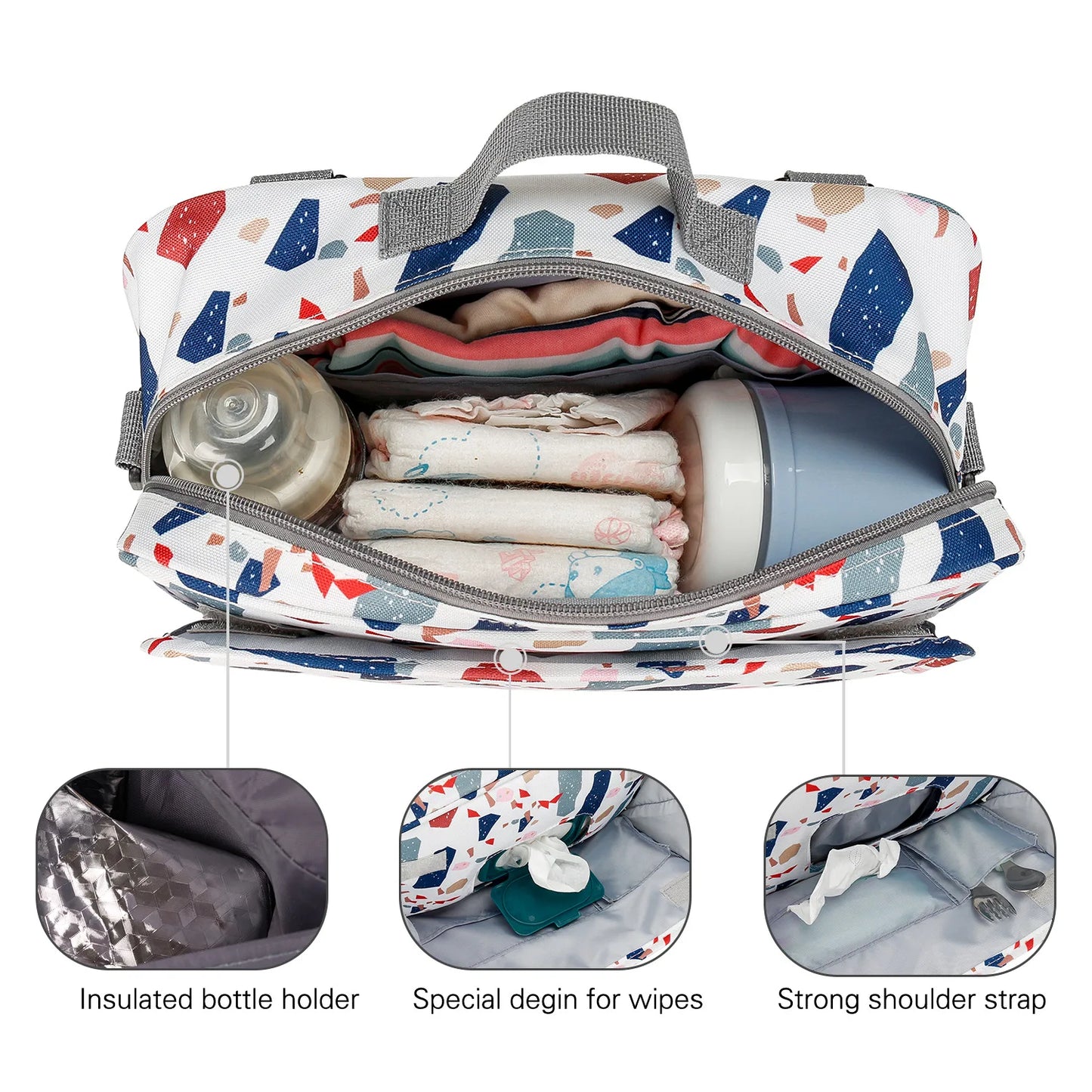 Mummy Diaper BagStroller Organizer Bags Mummy Large Capacity Travel Hanging Bag Bottle Holder Pram Diaper Bags Baby Stroller Bag