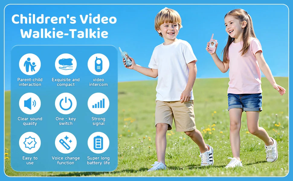 NEW Airiton Kids Video Walkie Talkie Long Range No Internet Connection With Camera Toys For Home Outdoor Christmas Gifts For Kid
