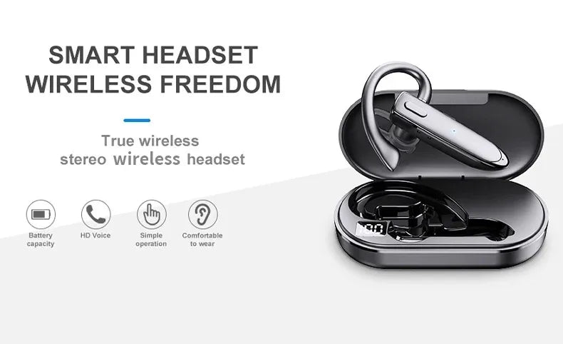 Wireless Bluetooth Headphones With Microphon Earphone ENC Noise Cancelling Handsfree Talking Headset Busines Auriculares Driving