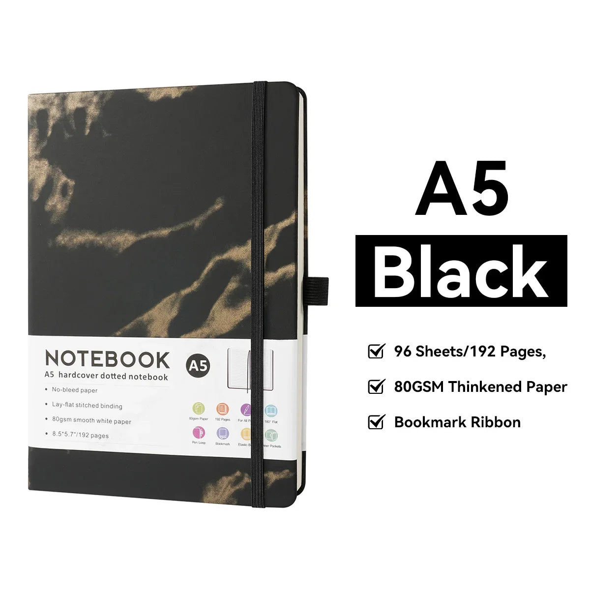 Hard Cover Sketchbook Strap Notebook A5 Lined Stationery Notebooks and Journals Diary Writing Pads Office School Supplies