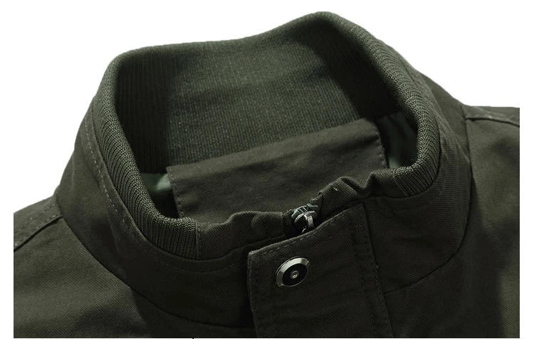 Big Size 6XL Army Cargo Jackets Men Spring Autumn Military Multi-pocket Bomber Coats Male Stand Collar Air Force Tactical Jacket