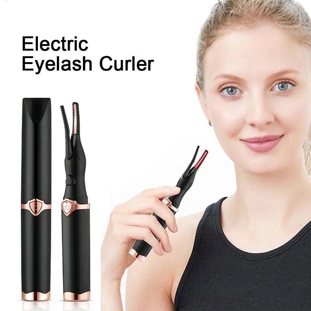 Portable Heated Eyelashes Curling Tool, Natural Fake Eye Lash, Beauty Supplies, USB, 3 Temperature Mode