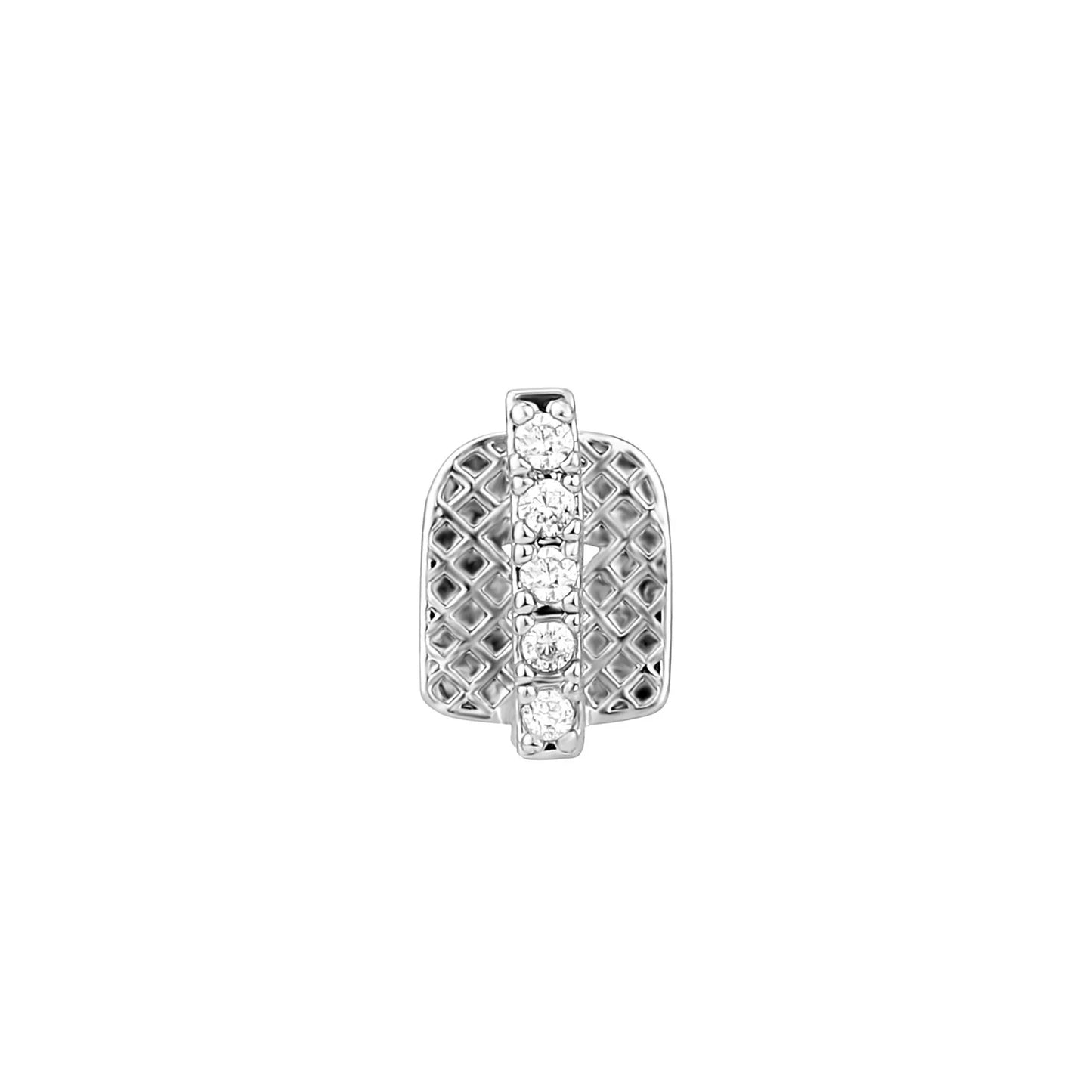 YOUNGX Hip Hop Single Vertical Bar Zircon Teeth Grillz Y2K Vintage CZ Stone Tooth Caps For Women Men Jewelry Dental Grills