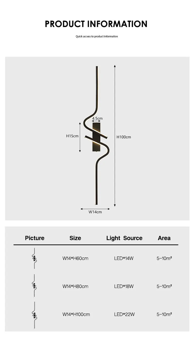Modern LED Wall Lamps Long Strip Up and Down LED Wall Lights Bedroom Bedside Hallway Lighting Fixture AC85-265V Wall Sconce