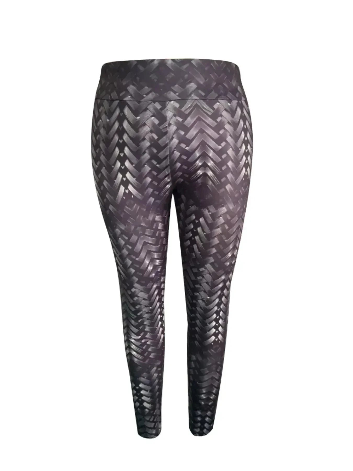 Women's Plus Size 1XL-5XL  All Seasons Randomly Printed High Waisted Slim Fitting Leggings Versatile Commuting Pants