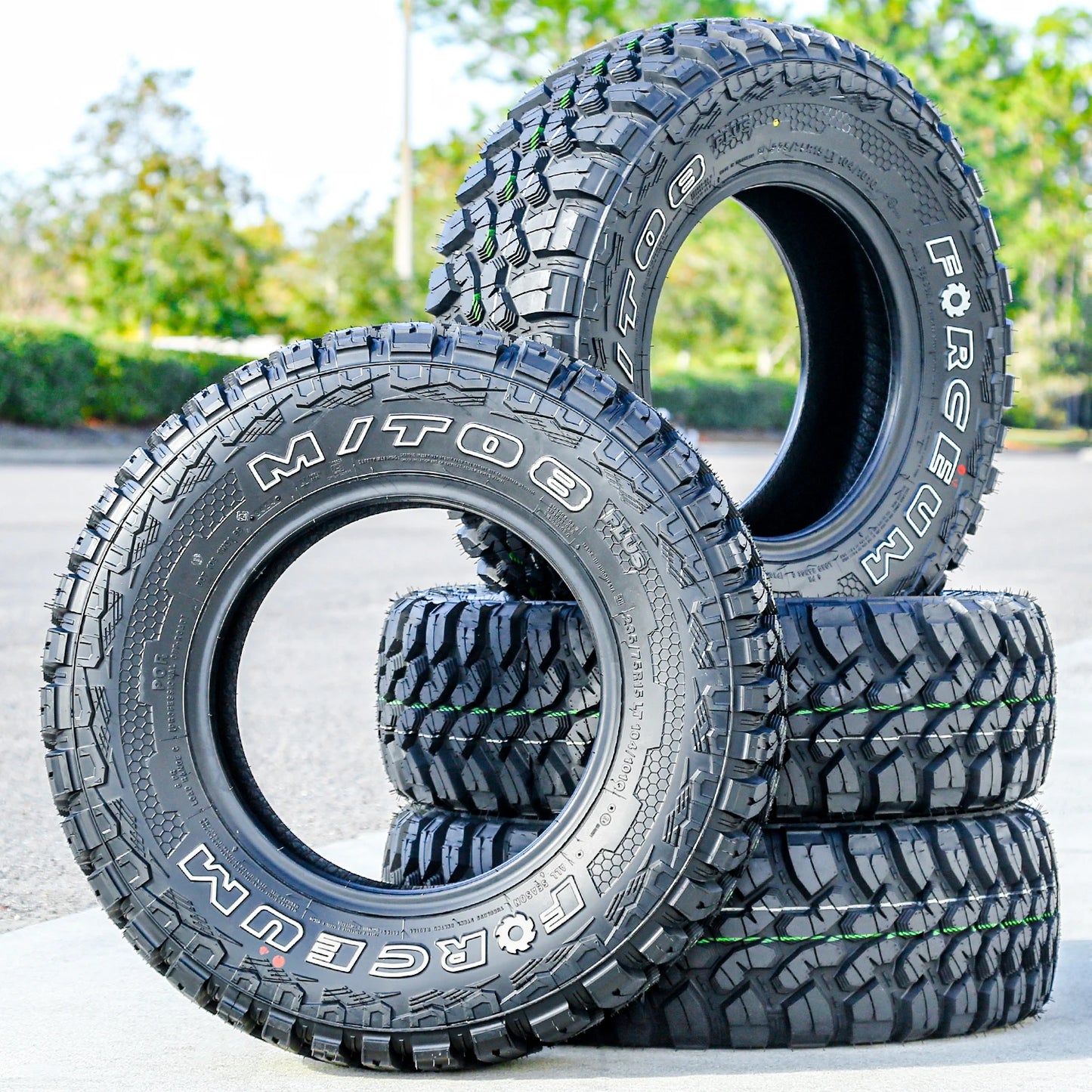 4 Tires Forceum M/T 08 Plus LT 235/75R15 Load C 6 Ply (OWL) MT Mud