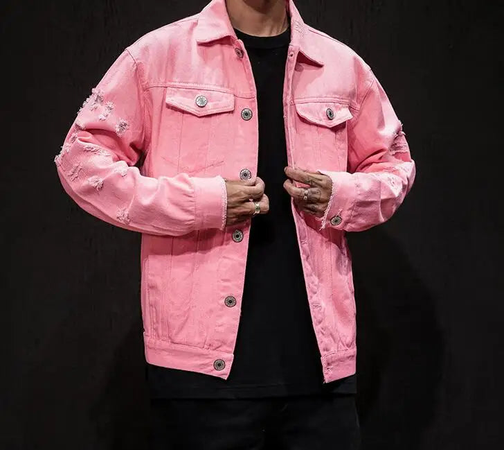 Spring Autumn Men's Denim Jackets Streetwear Casual Cotton Classic Slim Jeans Coat Male Clothes Cowboy Jacket