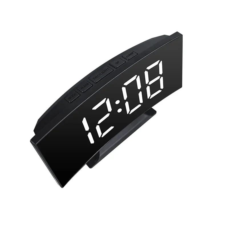 LED Digital Electronic Clock Backlight Large Number Alarm Clock Temperature Calendar Bedside Table Nightlight Home Decoration