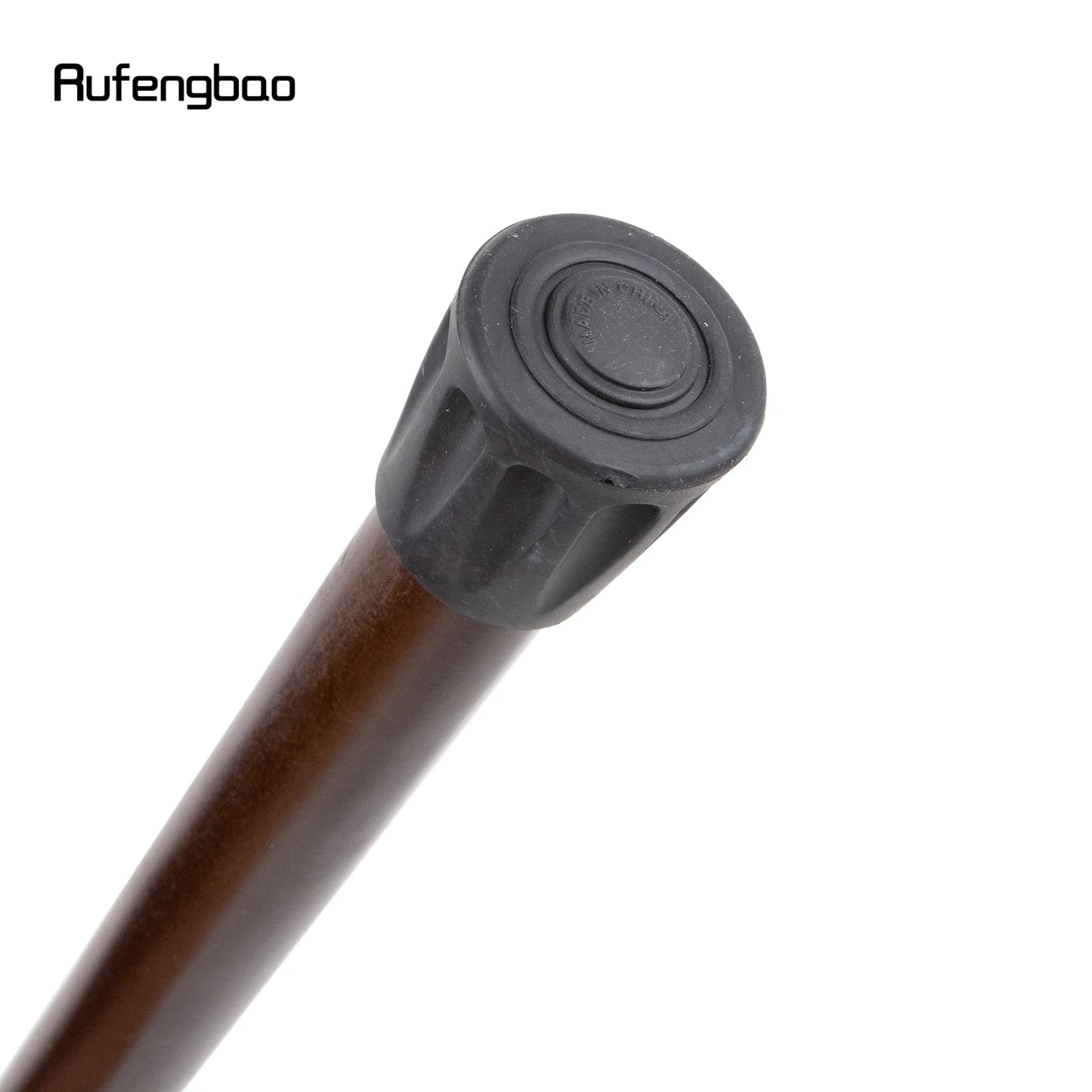 Brown Wooden Single Joint Fashion Walking Stick Decorative Cospaly Cane Halloween Mace Crutch  Wand Crosier 92cm