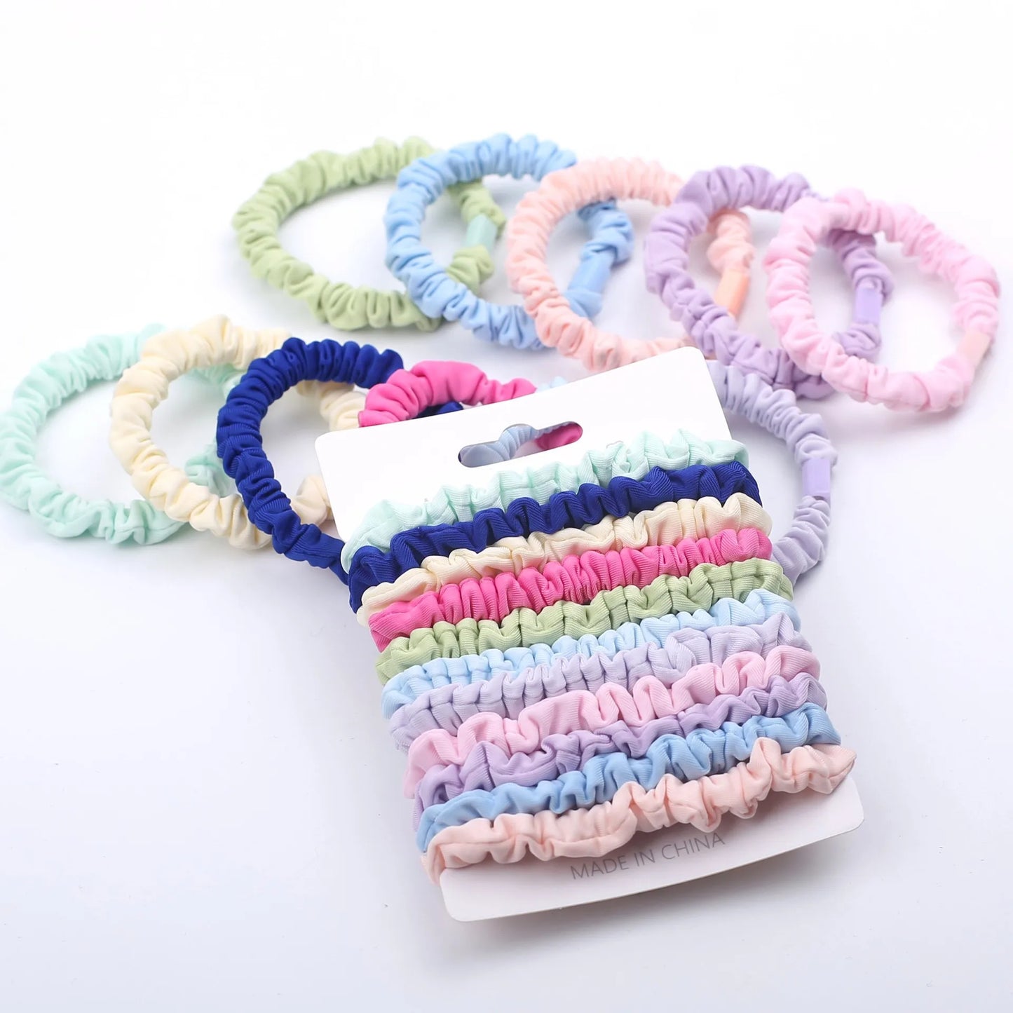 10PCS/Set Macaron Elastic Hair Bands Scrunchies Hair Ties Women Girls Candy Colorfuls Ponytail Rubber Bands Hair Accessories