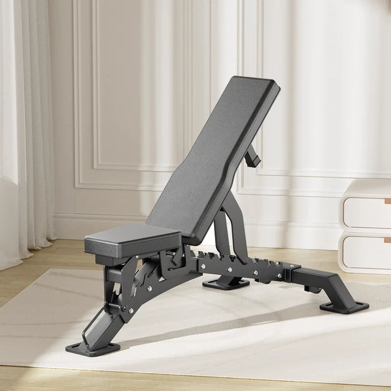 Adjustable Heavy Weight Workout Fitness Bench Home Flat Foldable Incline Decline Bench Press Metal Material