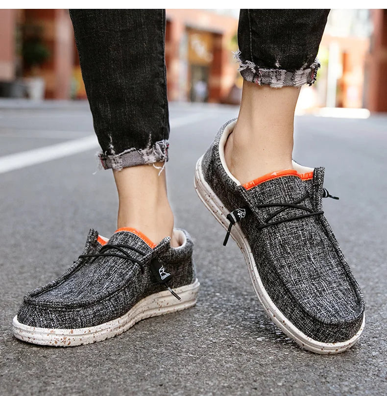 Summer Breathable Men Canvas Shoes Canvass Dude Shoes 2023 Casual Light Big Size 48 49 50 Dropshipping