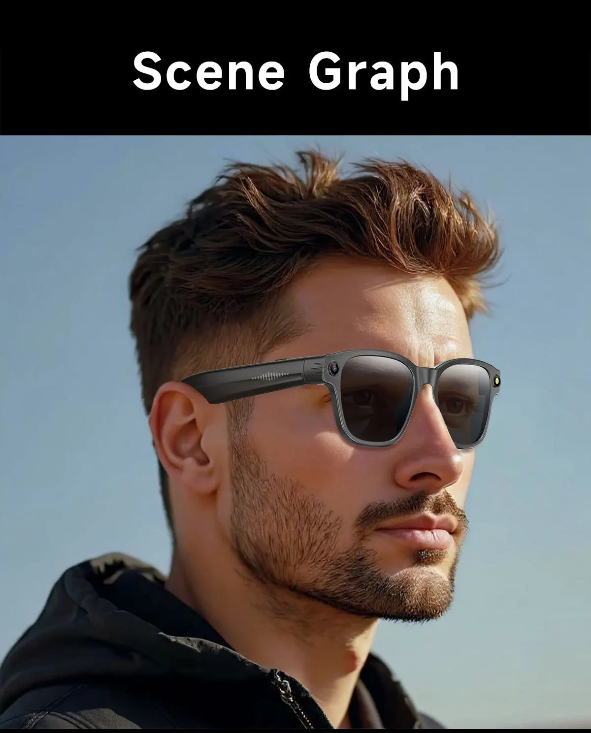 Smart Video Glasses Myopia Prescription Anti Shake Video Recording WIFI Bluetooth Transmission Object Recognition Smart Glasses