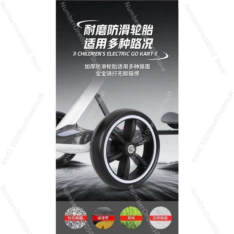 Children's electric kart electric four-wheeler foldable adults can sit in a portable children's car