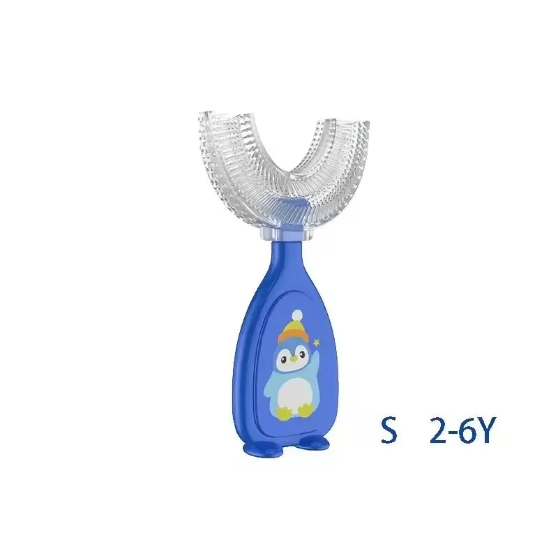 360 Degree U-Shaped Kids Toothbrush Soft Silicone Bristles Waterproof Oral Care Teeth Whitening Children's Health Brush