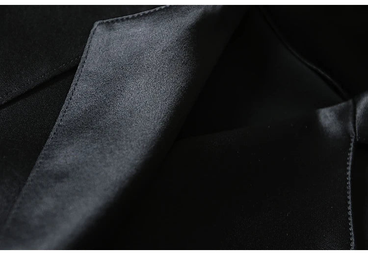 Lautaro Spring Autumn Long Soft Luxury Elegant Flowy Satin Acetate Trench Coat for Women High Quality Chic British Fashion 2022