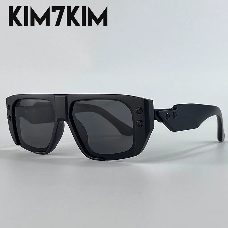 Steampunk Square Polarized Sunglasses Men Big 2025 Luxury Brand Punk UV400 Driving Sun Glasses Fashion Eyewear For Male Shades