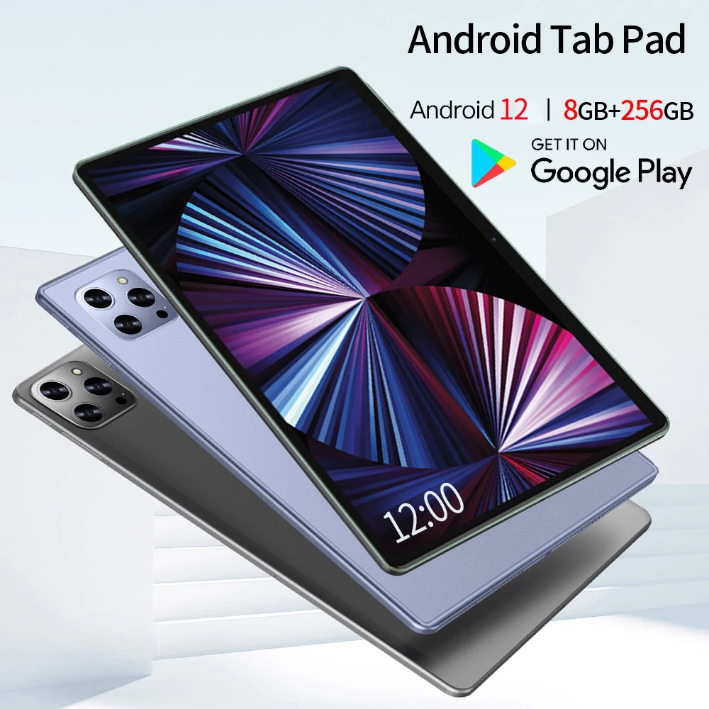 10.1 Inch Android Tablet 4G /5G LTE Phone Call Octa Core 8GB+512GB ROM Bluetooth Wi-Fi Google High Definition Display Tablet PC