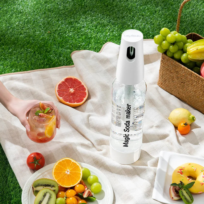 Sparkling Water Drink Machine Portable Homemade Cold Drink Machine Soda Water Cola Soda Home Travel Bubble Machine
