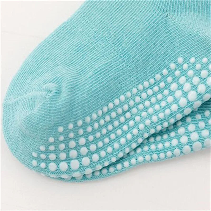 6Pairs/Lot 0-7Years Kids Girls Boys Floor Socks Striped Sport Children's Anti-slip Boat Socks For Boys Spring Autumn New