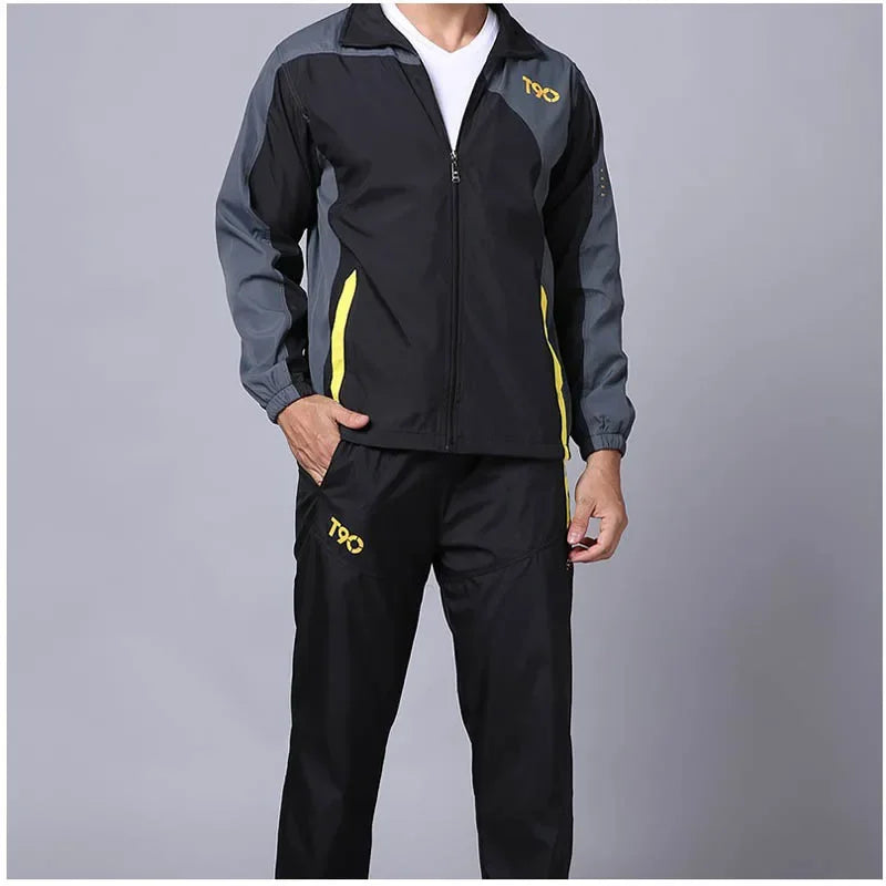 Hoodies & Sweatshirts Tracksuit Men Sets Spring Autumn Gym Jogging Running Sports Suits Jacket + Sweatpants Men Brand Clothing