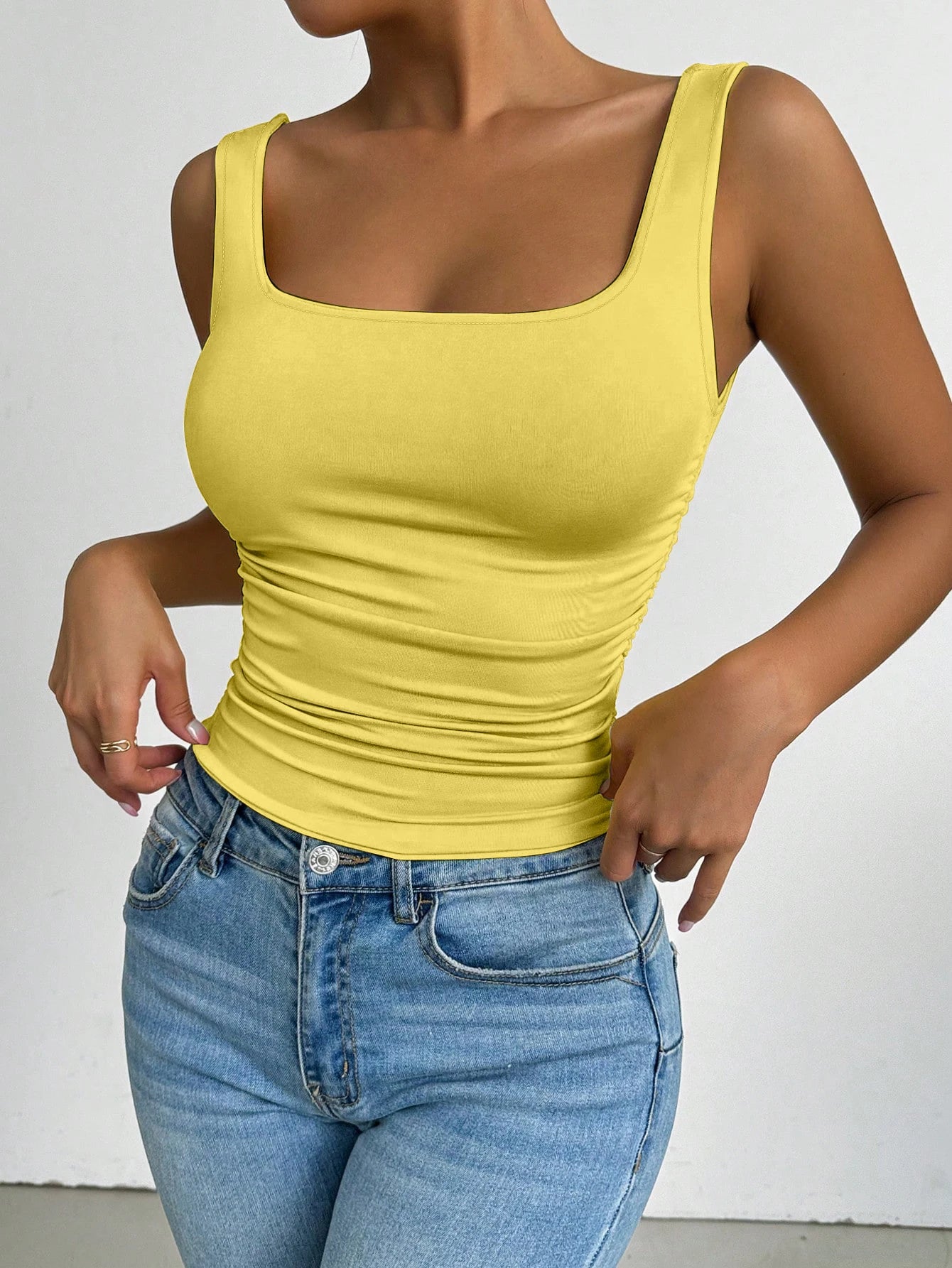 New Fashion Women's Slim Fit Versatile Solid Color Vest