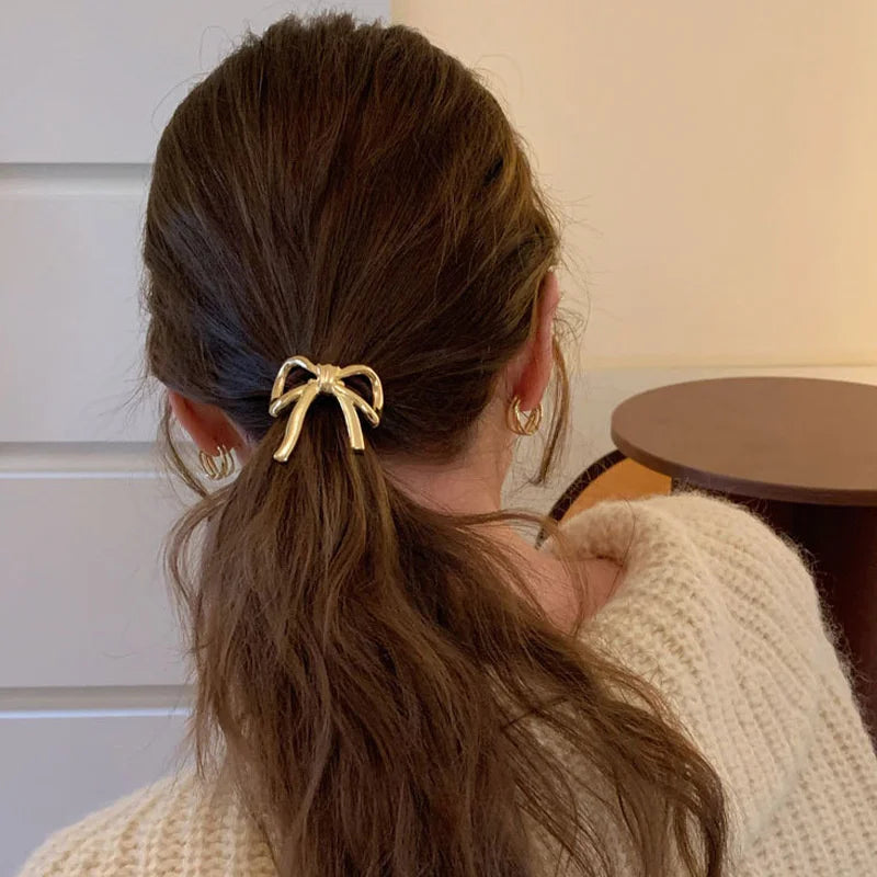 XIALUOKE Vintage Multilayer Metal Geometry Hair Bands Rope For Women Headband Elastic Ponytail HairPins Hairwear Hair Jewelry