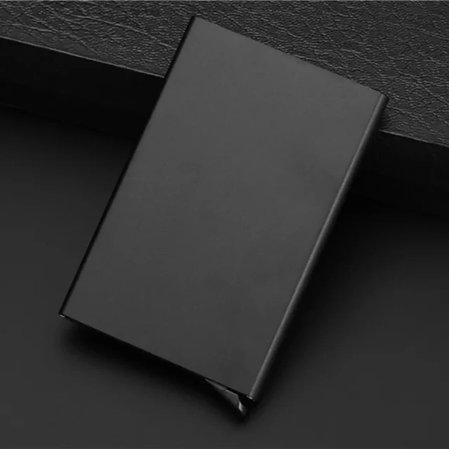 Rfid Smart Wallet Card Holder Metal Thin Slim Men Women Wallets Pop Up Minimalist Wallet Small Black Purse Vallet Walets for Men