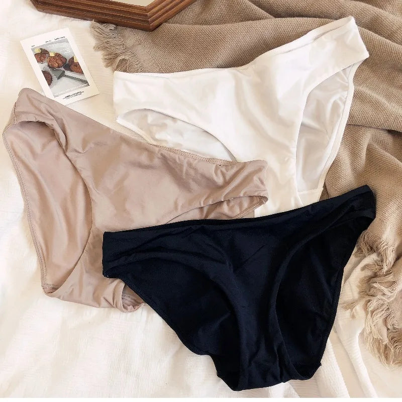 9 Color Women Seamless Panties Sexy Low Waist Milk Silk Comfort Breathable Briefs Buttock Cover Basic Shorts Ladies Lingerie