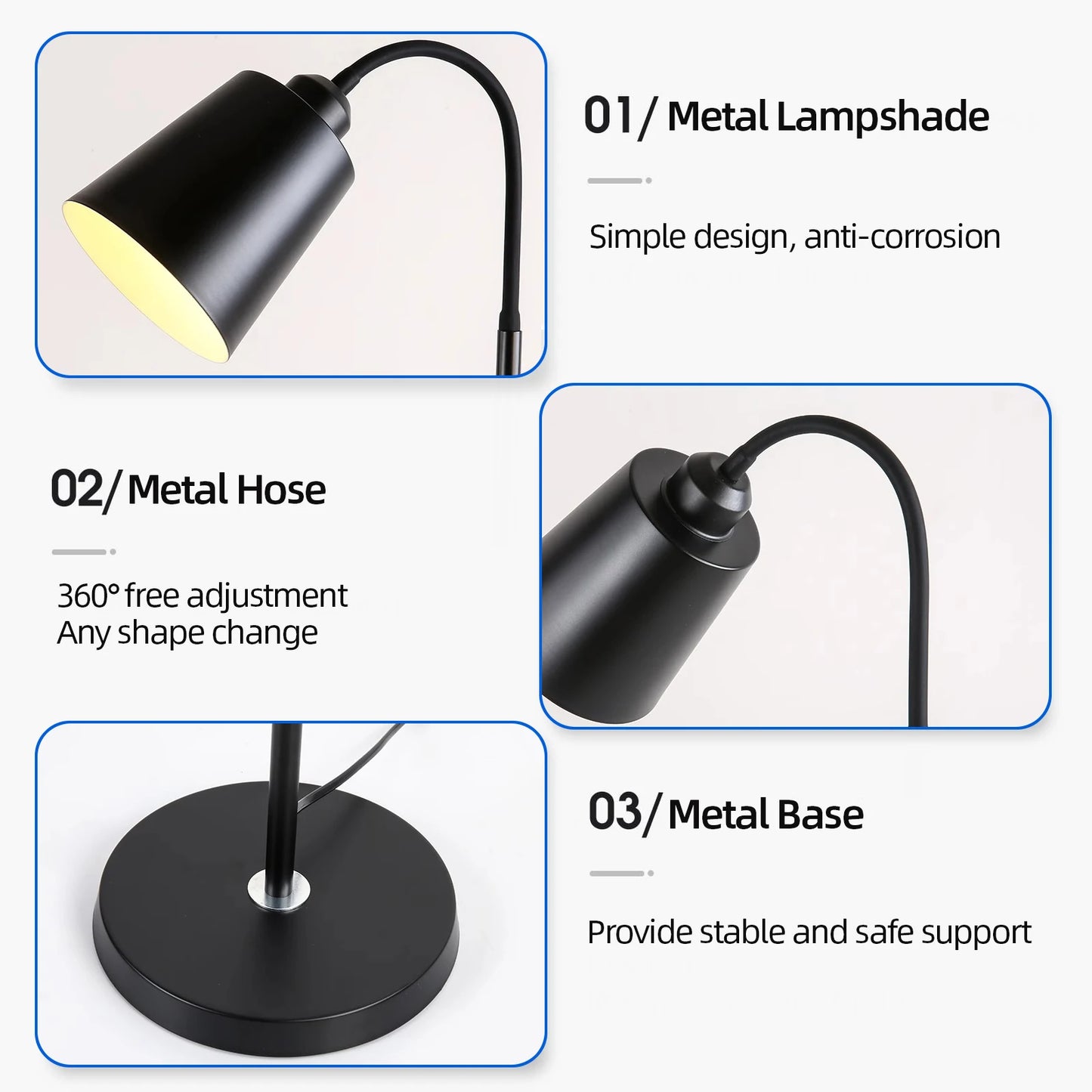 Modern Floor Lamp Adjustable Gooseneck Led Sofa Floor Lights Living Room Bedroom Study Indoor Decoration Standing Floor Lamp