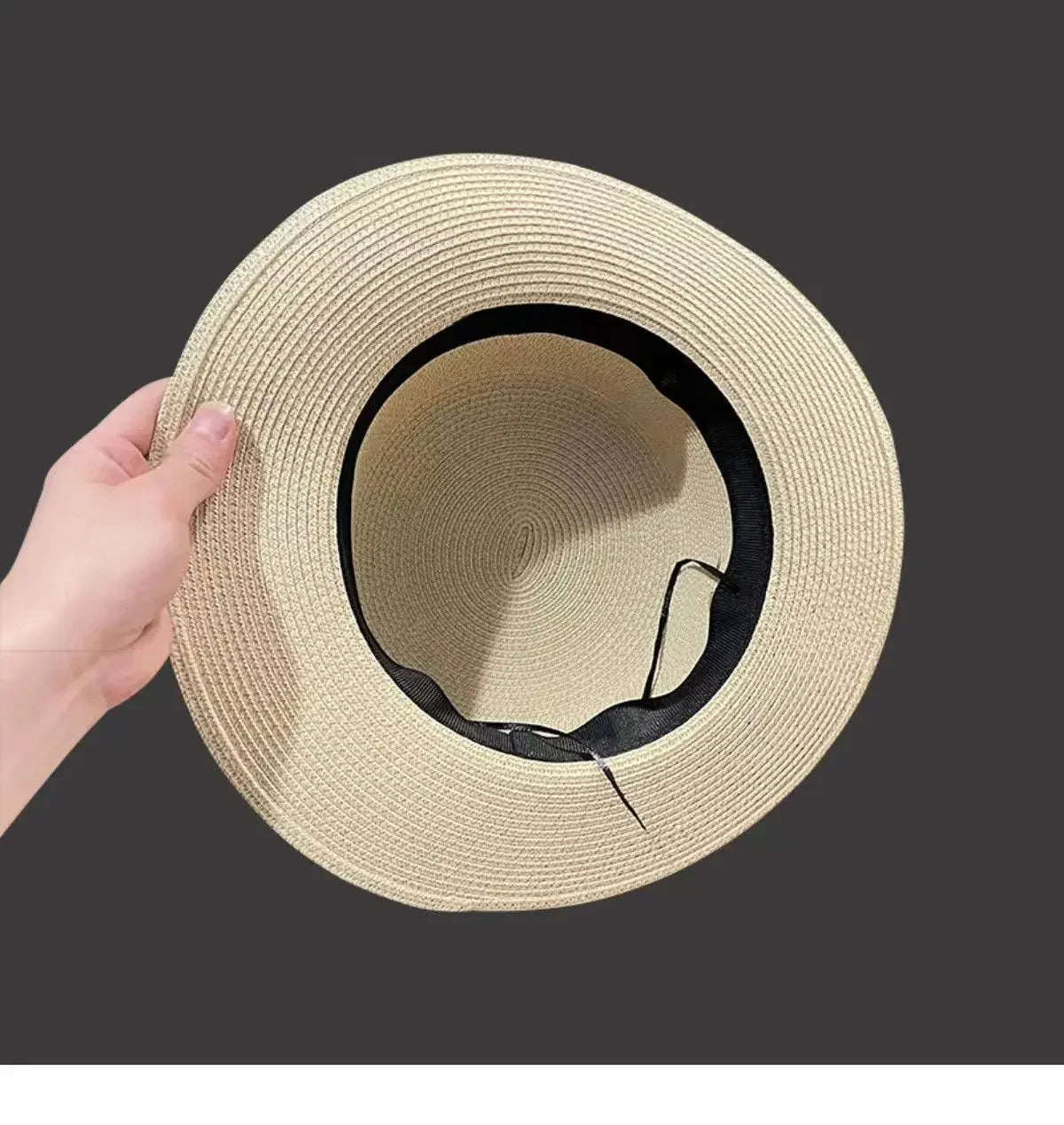 new Summer Hats for Women Wide Brim Casual Beach Sun Hat Women Summer Straw Hat Sunscreen Block UV Protection Panama Bow Cap