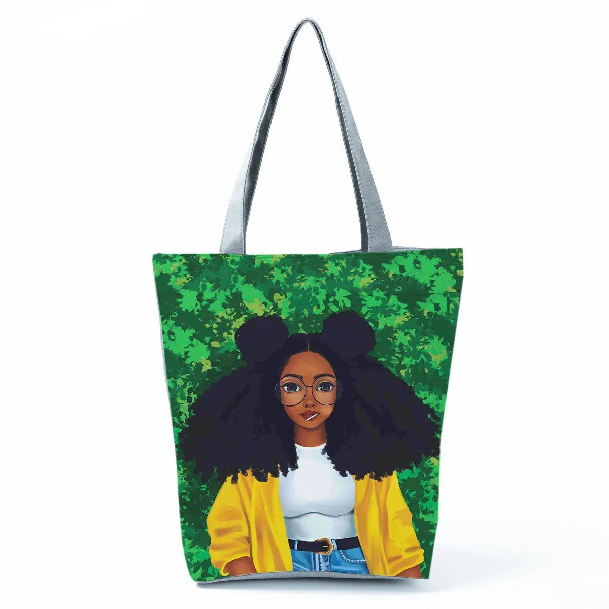 Trendy Hot Sale Of The Season Large Capacity Single Shoulder Printed Women's Bag Cool Afro Girl Design Polyester Material Zip...