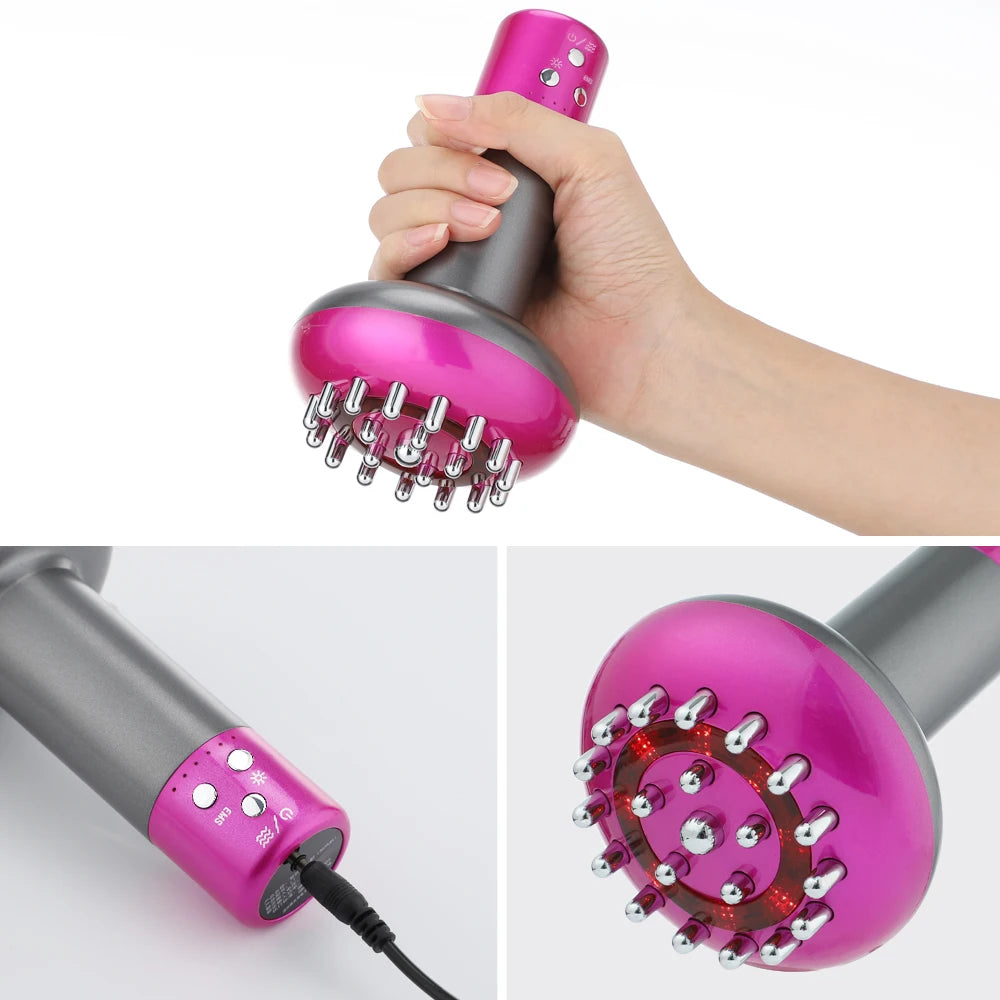 Rechargeable Guasha Massager Body Shaping Heating Meridian Scraping Brush Lymphatic Drainage Machine Fat Burner