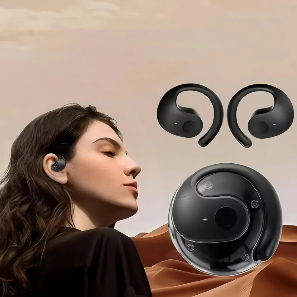 Wireless Headphones Comfortable Ear Hook Touch Control Earbuds with Mic Wireless Bluetooth Headset Phone Earphones Game