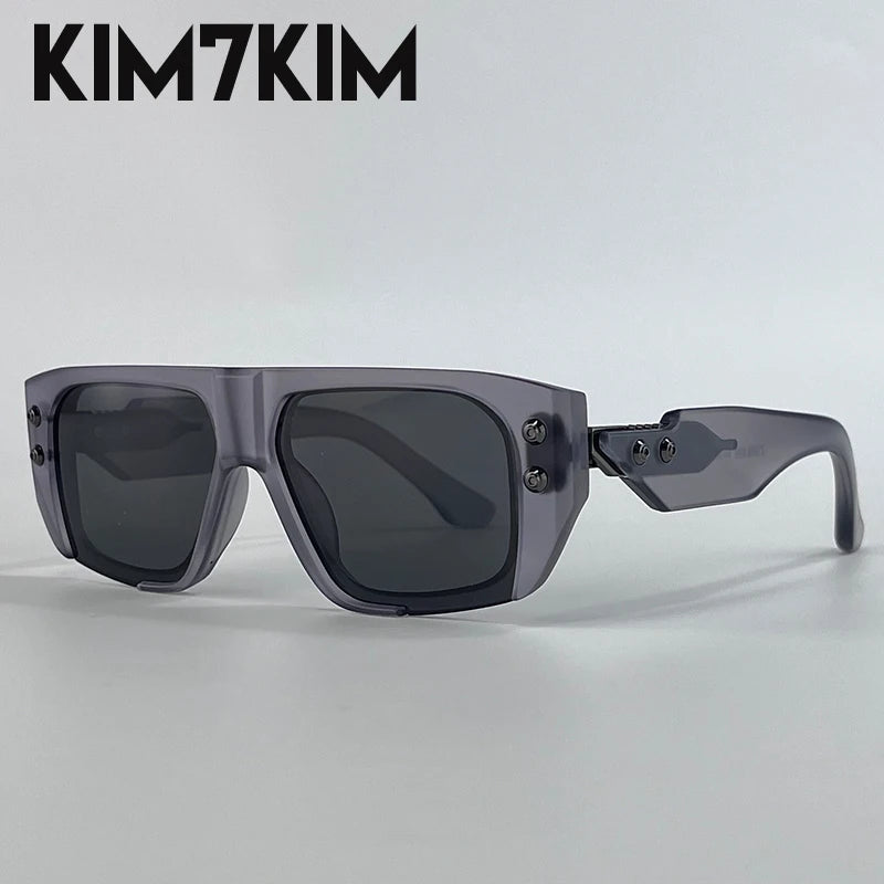 Steampunk Square Polarized Sunglasses Men Big 2025 Luxury Brand Punk UV400 Driving Sun Glasses Fashion Eyewear For Male Shades