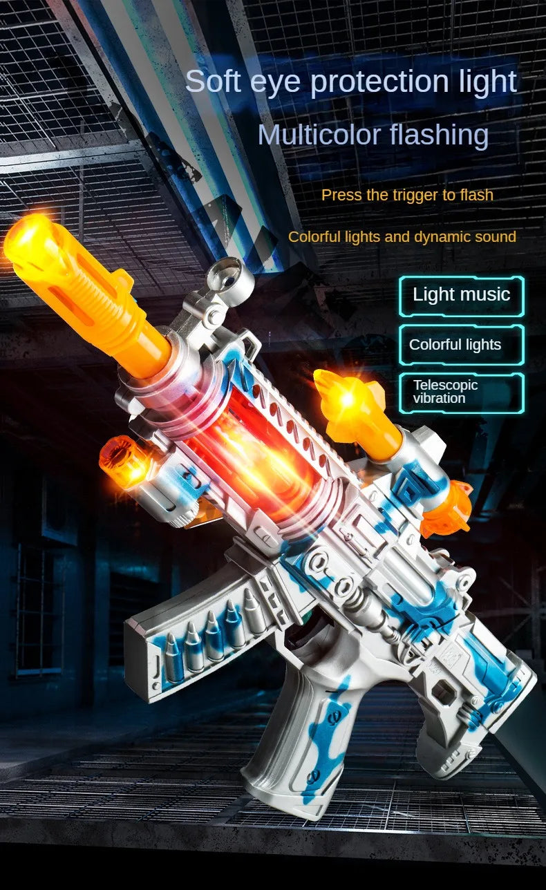 Children Electric Toy Gun Realistic Machine Submachine Gun Model Like Real Guns with Sound Light Effects Non-firing Kids Gifts