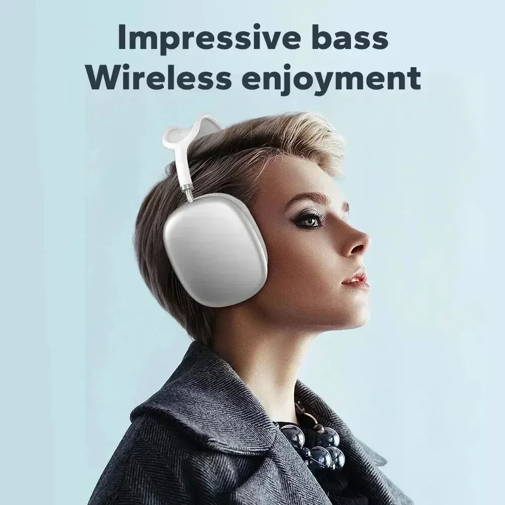 Head Mounted Bass Earphones Wireless Bluetooth Earphones Sports Headset Game with Charging Touch Control Earbuds for Music