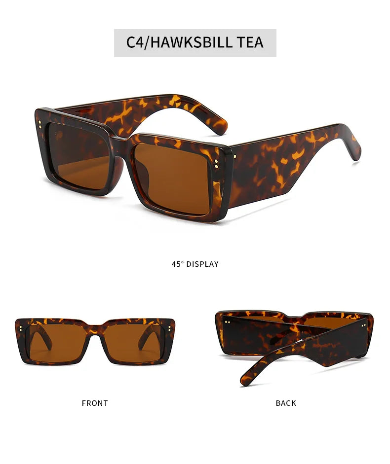 New Square Sunglasses Women Wide Glasses Legs Men Travel Shades Male Female UV400 Gafas Oculos Retro Brand Designer Luxury