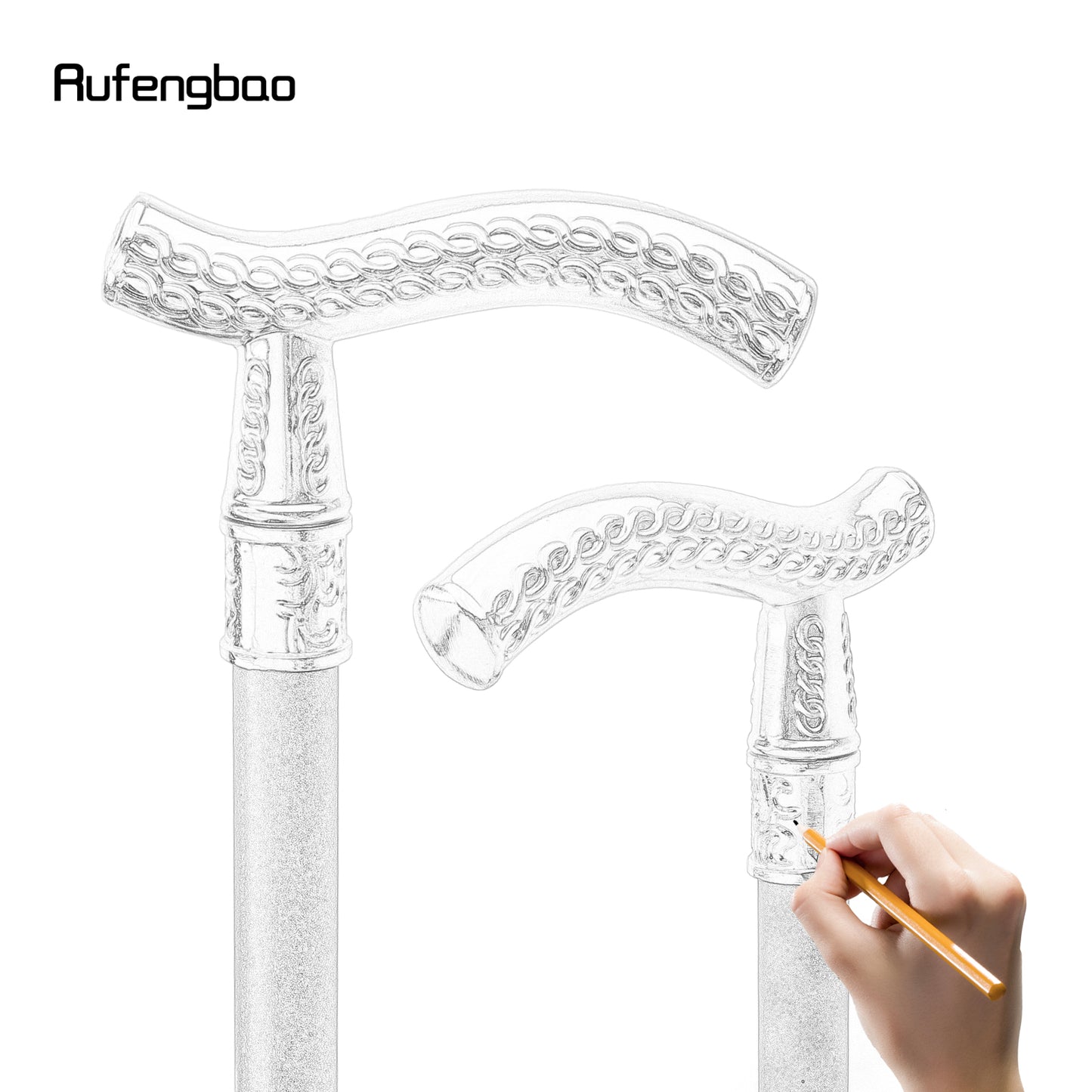 Golden Flower Wheatear Pattern Luxury Fashion Walking Stick for Party Decorative Cane Elegant Crosier Knob Walking Stick 93cm