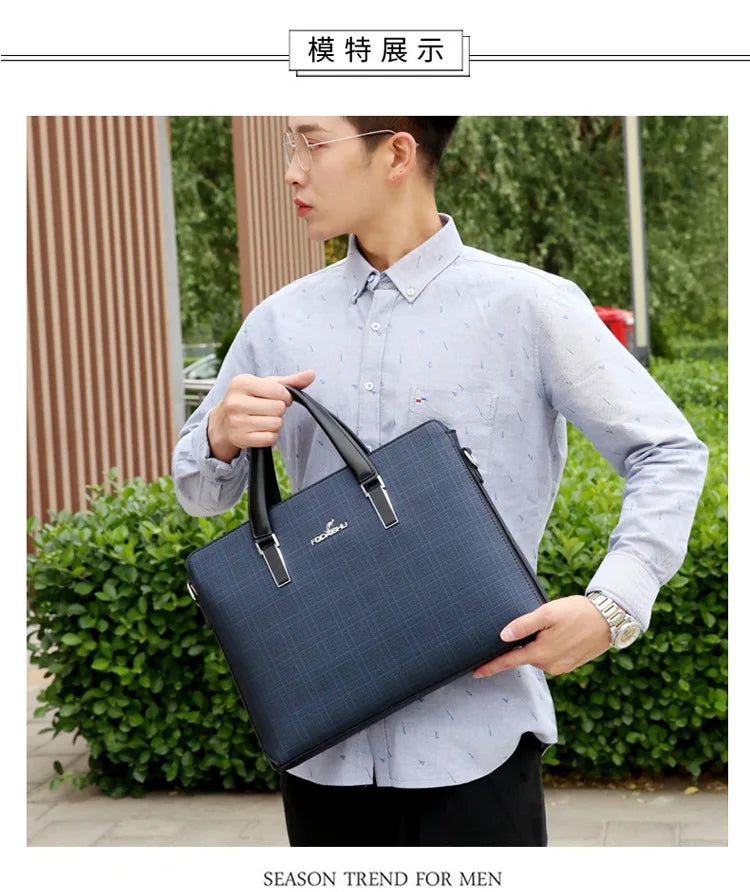 Business Men's Handbags Office Male Executive Briefcase Large Luxury Tote Laptop Bag for Man 2024 Shoulder Messenger Designer